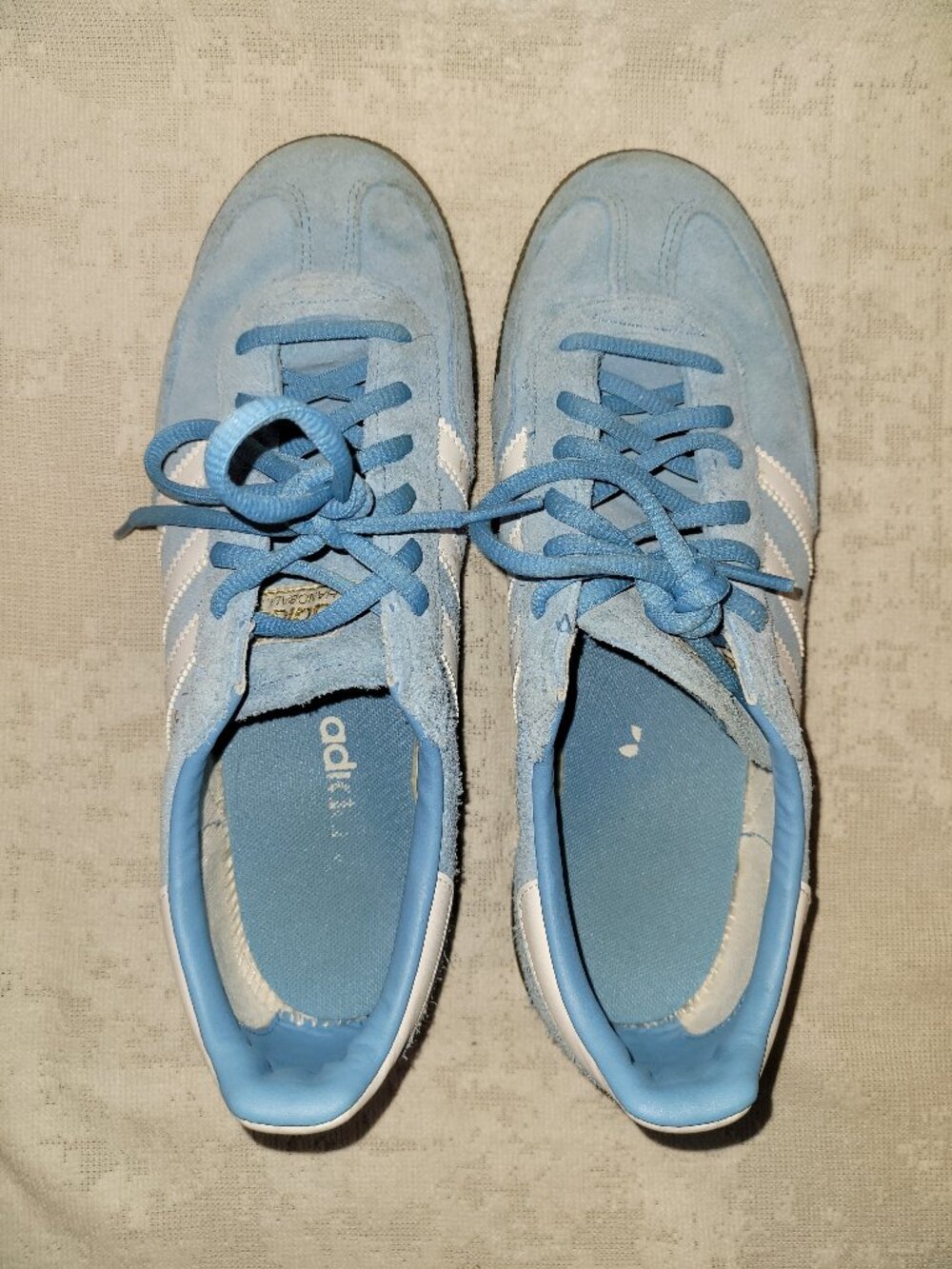 Adidas Handball Spezial Light Blue Cloud White Brown Gum Women's Size 9.5 JQ6822 - Picture 5 of 16